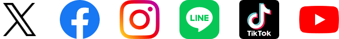 X Facebook Instagram LINE TikTok YouTube ロゴ